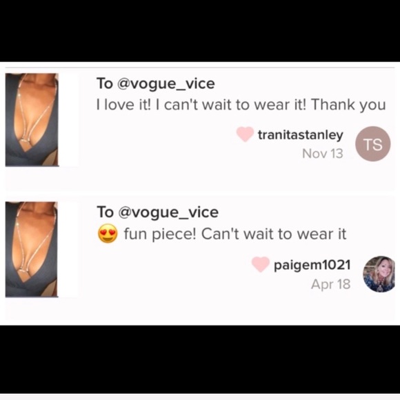 LAST! NWT Rhinestone harness body chain choker - Picture 4 of 4